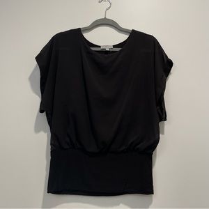‘ black short sleeve blouse top shirt